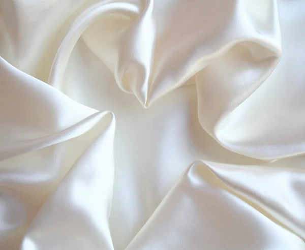 Ομαλή κομψό λευκό μετάξι ως φόντο — Φωτογραφία Αρχείου