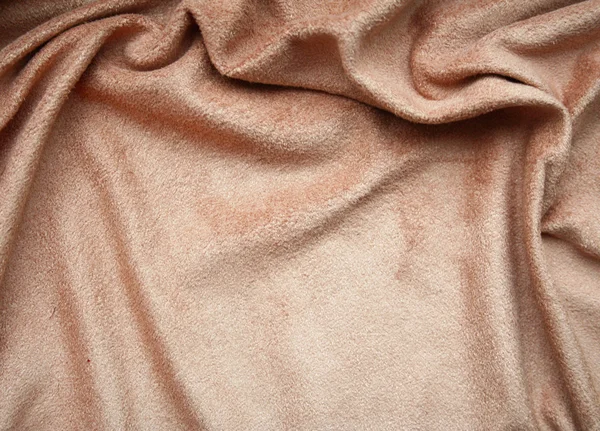 stock image Beige velvet fabric as background