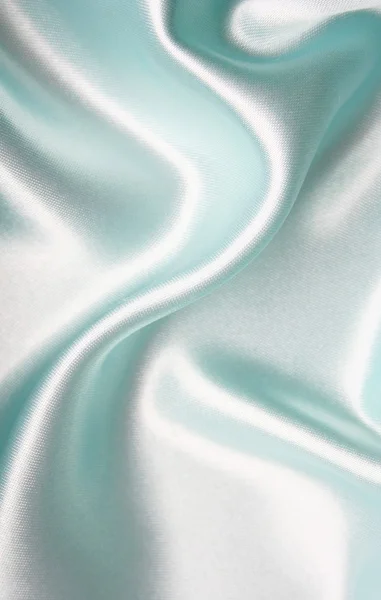 Smooth elegant blue silk as background — Stock Photo, Image