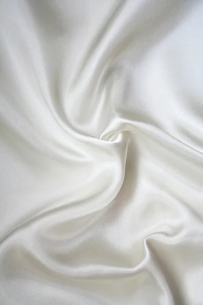 Slät elegant vit siden som bakgrund — Stockfoto