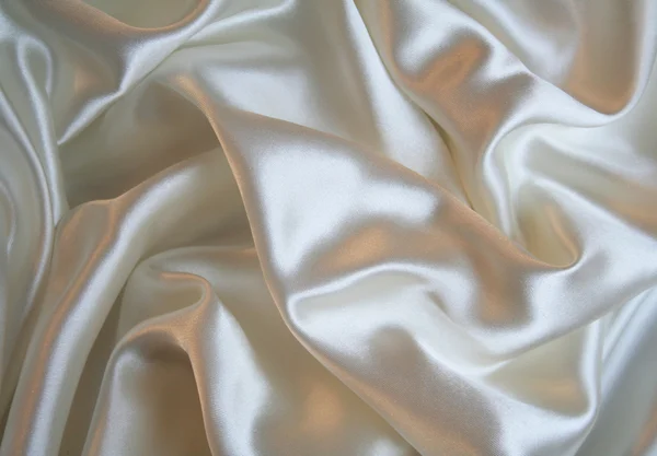 Soepele elegante witte zijde als achtergrond — Stockfoto