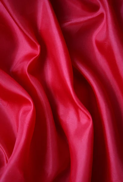 Smooth Red Silk as background — Stock Photo, Image