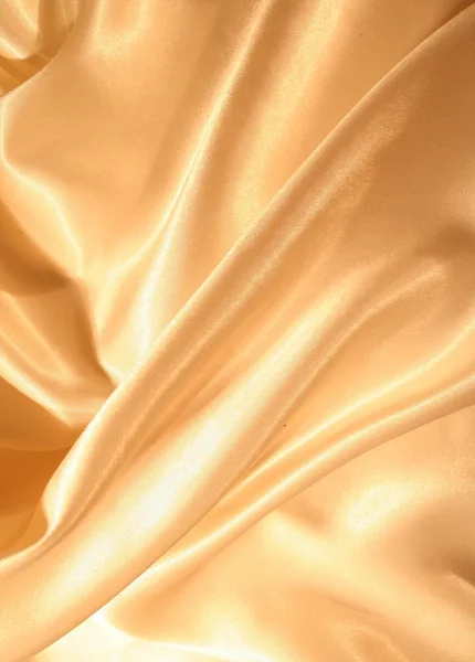 Liscio elegante raso oro come sfondo — Foto Stock