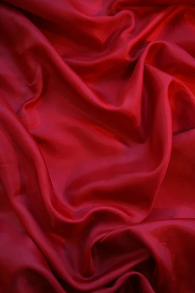 光滑的红色丝绸可以使用作为背景 — 图库照片