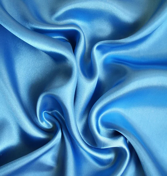 Seda azul elegante suave como fundo — Fotografia de Stock