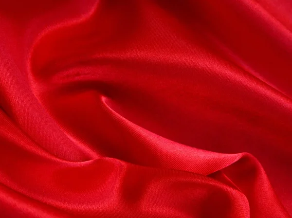 光滑的红色丝绸作为背景 — 图库照片