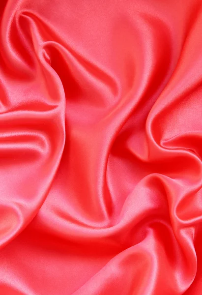 滑らかな赤い絹の背景として — ストック写真