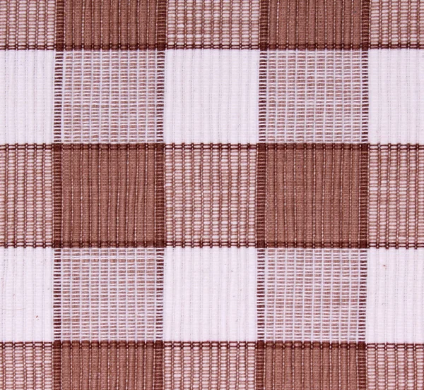 Tkaniny lniane białe i brązowe jako tło — Zdjęcie stockowe