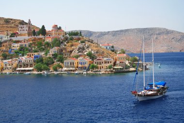 Greece. Aegean sea. Island Symi (Simi) clipart