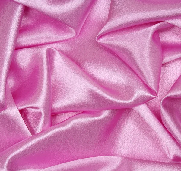Slät elegant rosa siden som bakgrund — Stockfoto