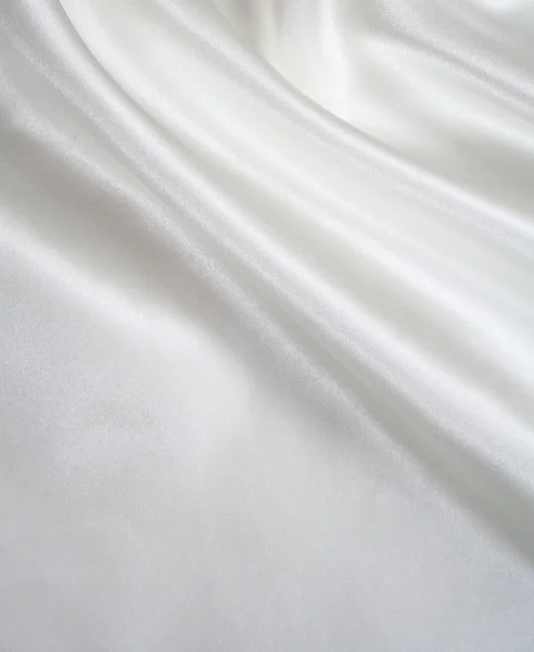 Liscio elegante seta bianca come sfondo — Foto Stock