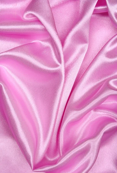 Liscio elegante seta rosa come sfondo — Foto Stock