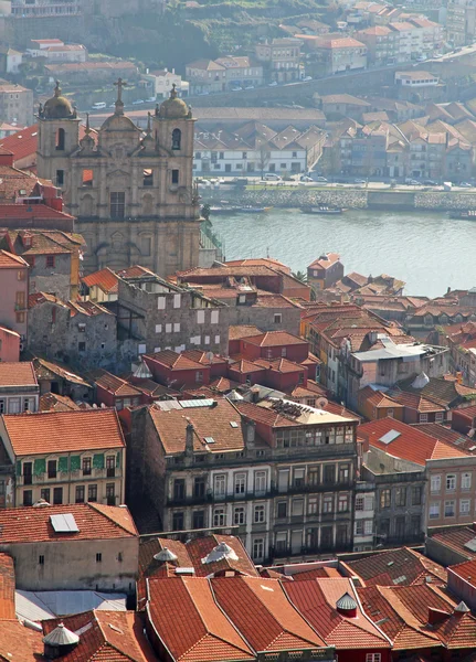 Portugal. Porto. Flygfoto över staden — Stockfoto