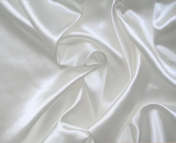 Ομαλή κομψό λευκό μετάξι ως φόντο του γάμου — Φωτογραφία Αρχείου