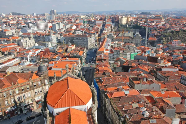 Portugalsko. Porto. Letecký pohled na město — Stock fotografie