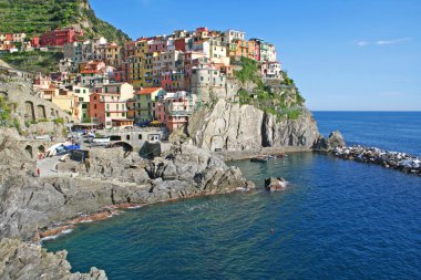 Italy. Cinque Terre region. Manarola village clipart