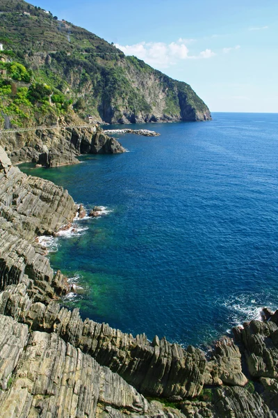 Til Italia. Cinque Terre kystlinje – stockfoto