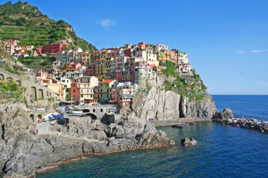 Italy. Cinque Terre region. Manarola village clipart