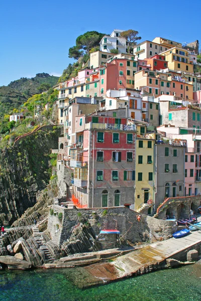 De Italia. Cinque Terre. Pueblo de Riomaggiore — Foto de Stock