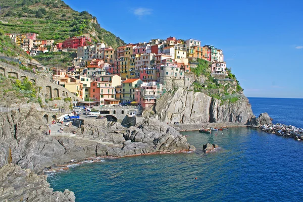 意大利。五渔村渔村区域。manarola 村 — 图库照片