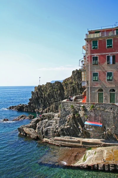 Itália. Cinque Terre. Riomaggiore aldeia — Fotografia de Stock