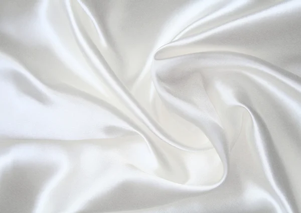 Gładkie elegancki biały jedwab jako tło wesele — Zdjęcie stockowe