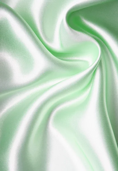Glat elegant grøn silke som baggrund - Stock-foto