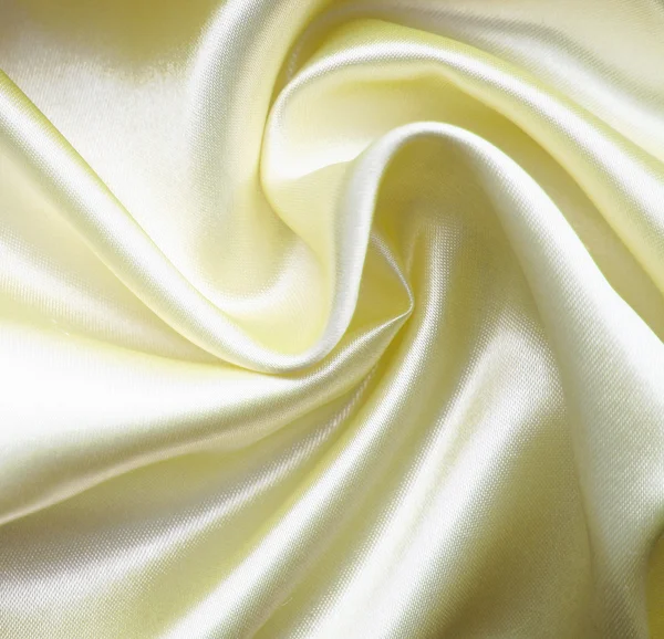 Liscio elegante seta gialla come sfondo — Foto Stock