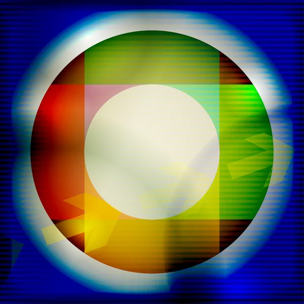 Mavi bir arka plan üzerinde renk disk — Stok Vektör