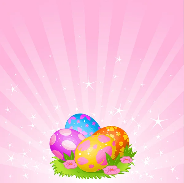 Krásné velikonoční vejce pozadí — Stockový vektor