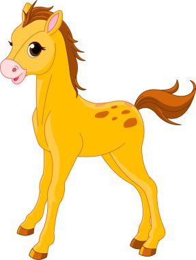 Cute Horse foal clipart