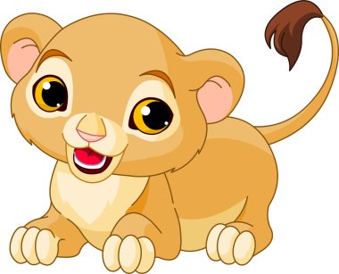 Raring Lion Cub clipart