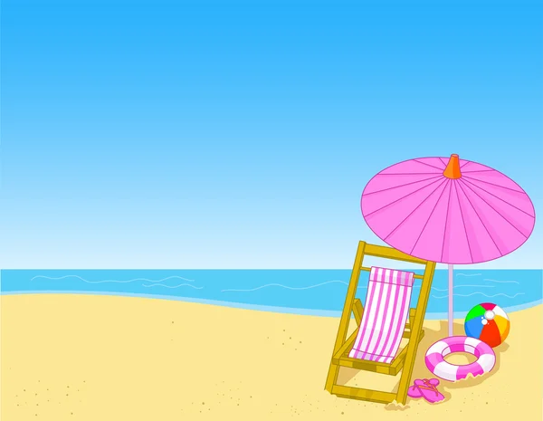 Letní pláž — Stockový vektor