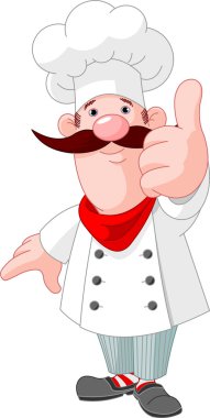 Chef cook giving thumbs up clipart