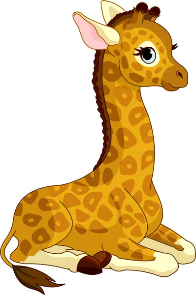 Veau de girafe — Image vectorielle