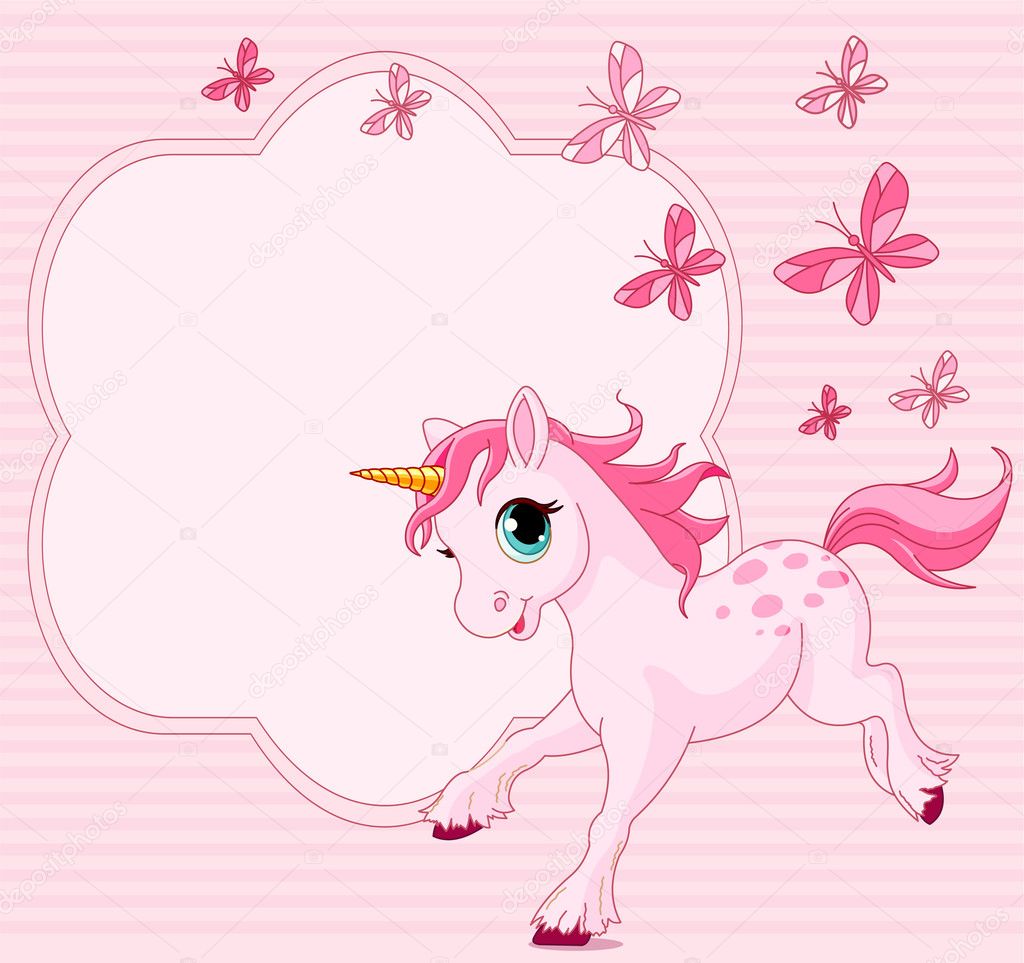 Baby unicorn place card Stock Vector Image by ©Dazdraperma #5593453
