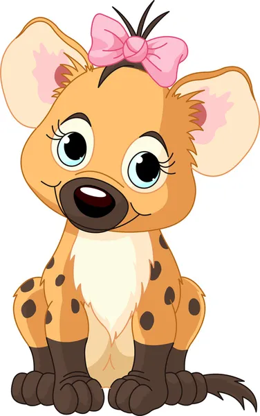 Dziecko dziewczynka hiena — Wektor stockowy