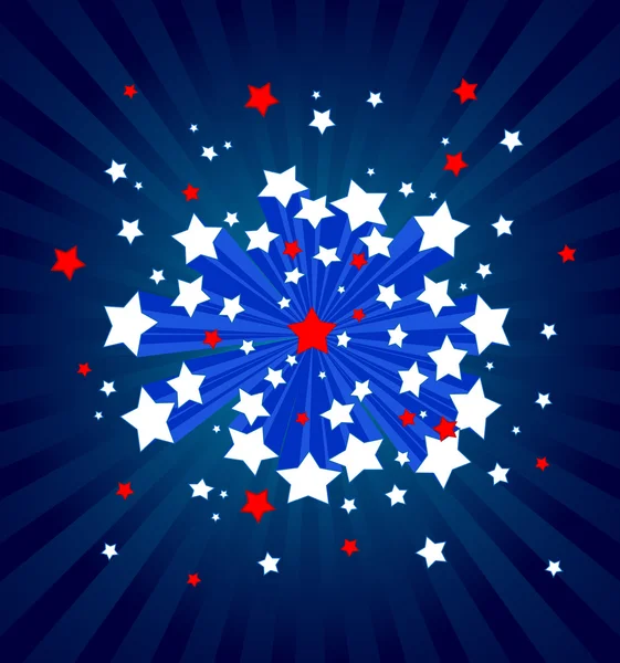 Amerikanischer Starburst-Hintergrund — Stockvektor