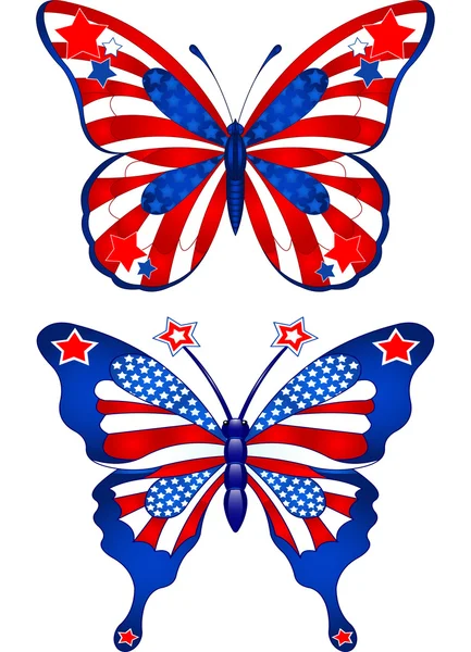 ΗΠΑ πεταλούδες — Διανυσματικό Αρχείο
