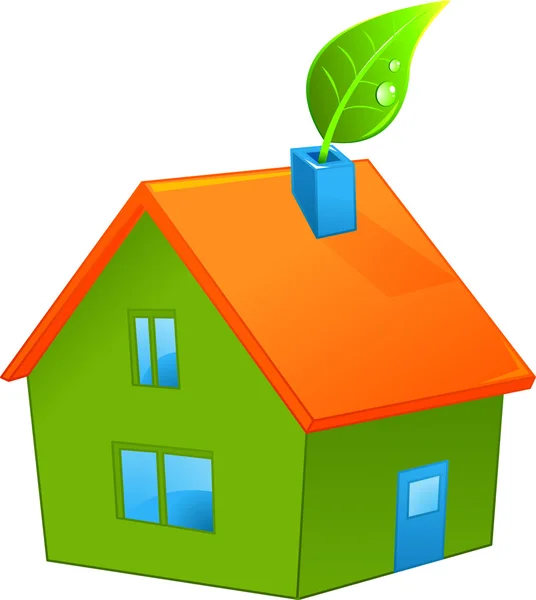 Organic casa verde — Vettoriale Stock