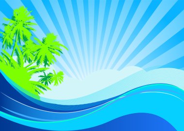 Summer vacation background clipart