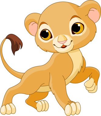 Brave Lion Cub clipart