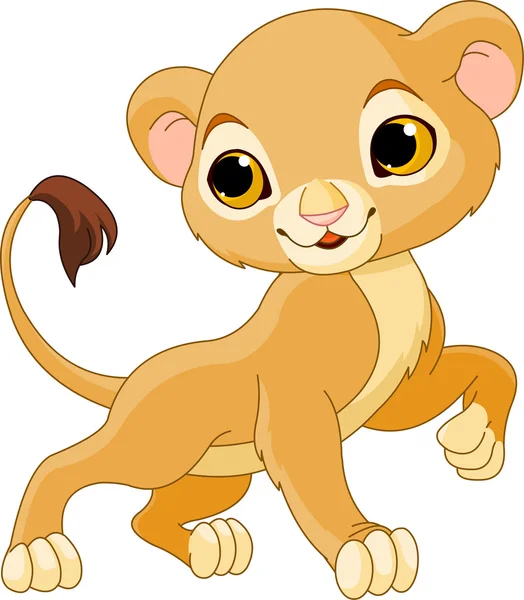 Cesur aslan yavrusu — Stok Vektör