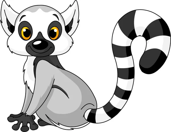 Lemur sedící — Stockový vektor