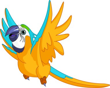 Flying Parrot clipart