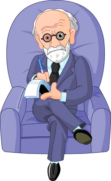 Dr. Freud pszichoterapeuta — Stock Vector