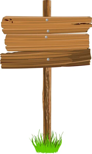 Signo de madera — Vector de stock