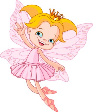 Little flying fairy clipart