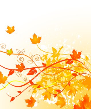 Autumn in gold clipart