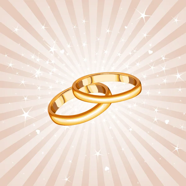 Wedding rings background — Stock Vector